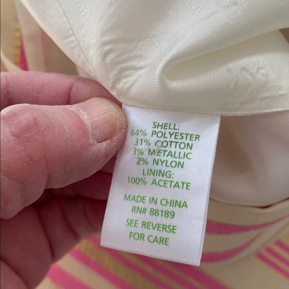 Lilly Pulitzer Pink and Gold Striped Dress - Picture 8 of 9